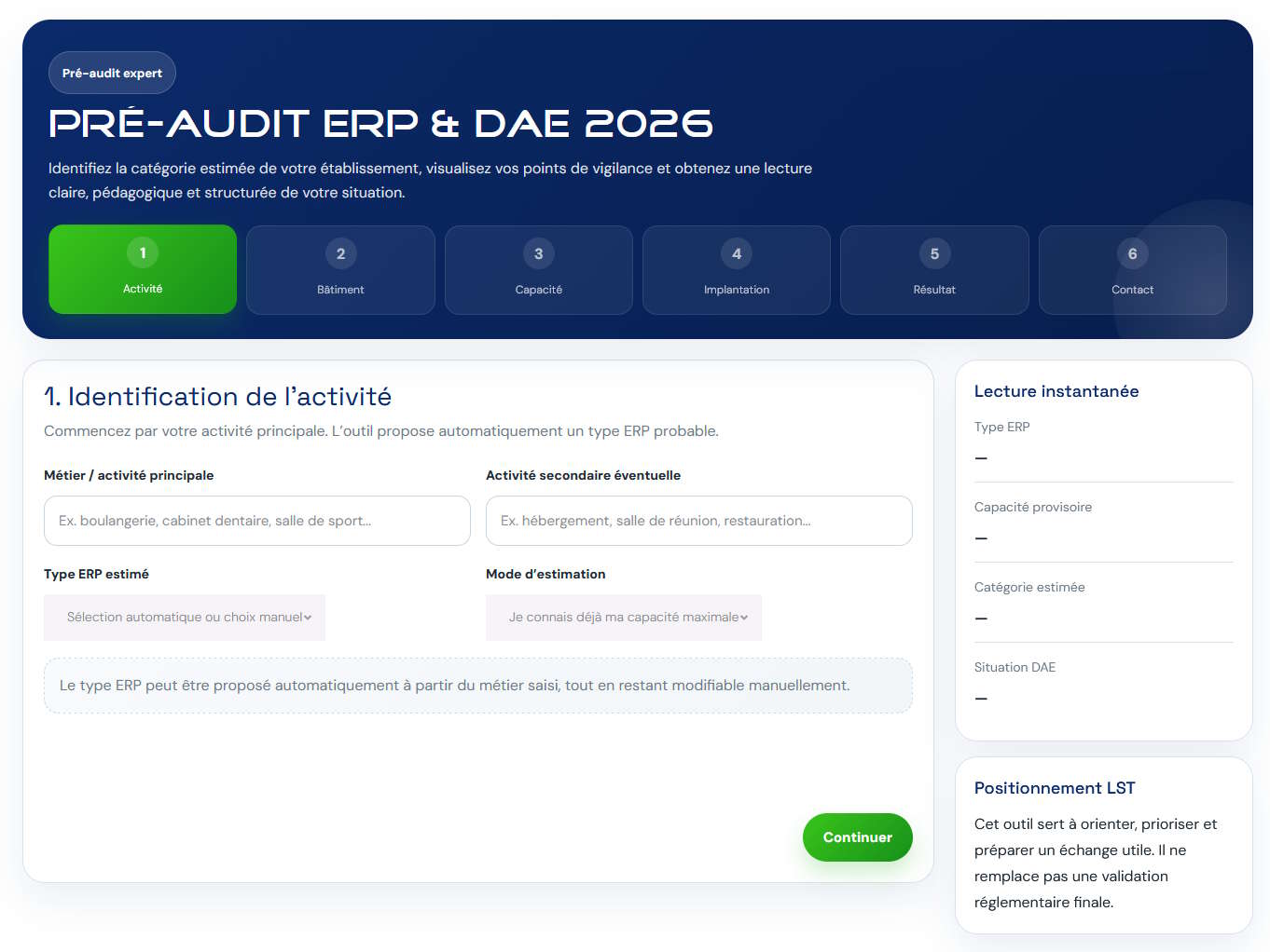 Catégorie ERP : simulateur expert et obligations DAE 2026 | LST Défibrillateur